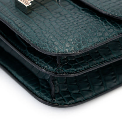 愛馬仕 Constance Mini Vert Cypress Matte Alligator 