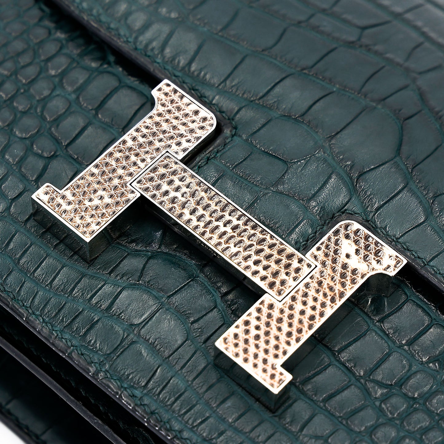 愛馬仕 Constance Mini Vert Cypress Matte Alligator 