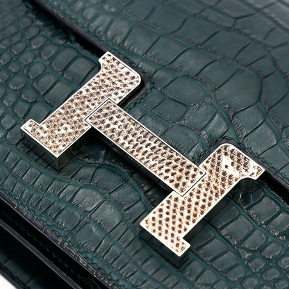 愛馬仕 Constance Mini Vert Cypress Matte Alligator 