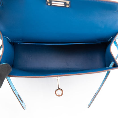 愛馬仕特別訂製迷你凱莉二代 HSS 深藍色 Celeste 