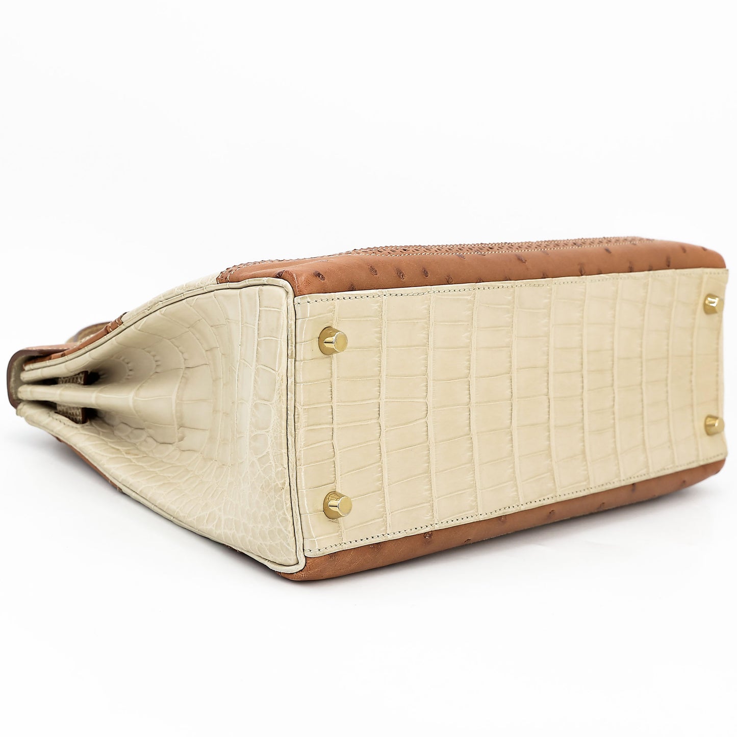 愛馬仕 Kelly Ghillies 32 Ficelle Beton Marron Glace 啞光鱷魚皮鴕鳥蜥蜴皮