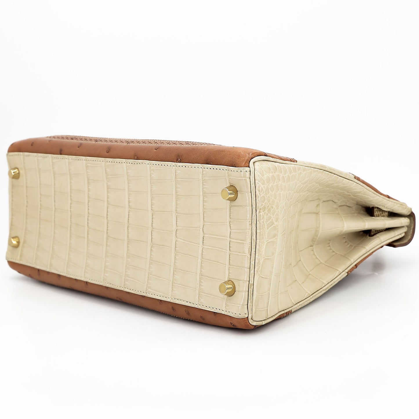 愛馬仕 Kelly Ghillies 32 Ficelle Beton Marron Glace 啞光鱷魚皮鴕鳥蜥蜴皮