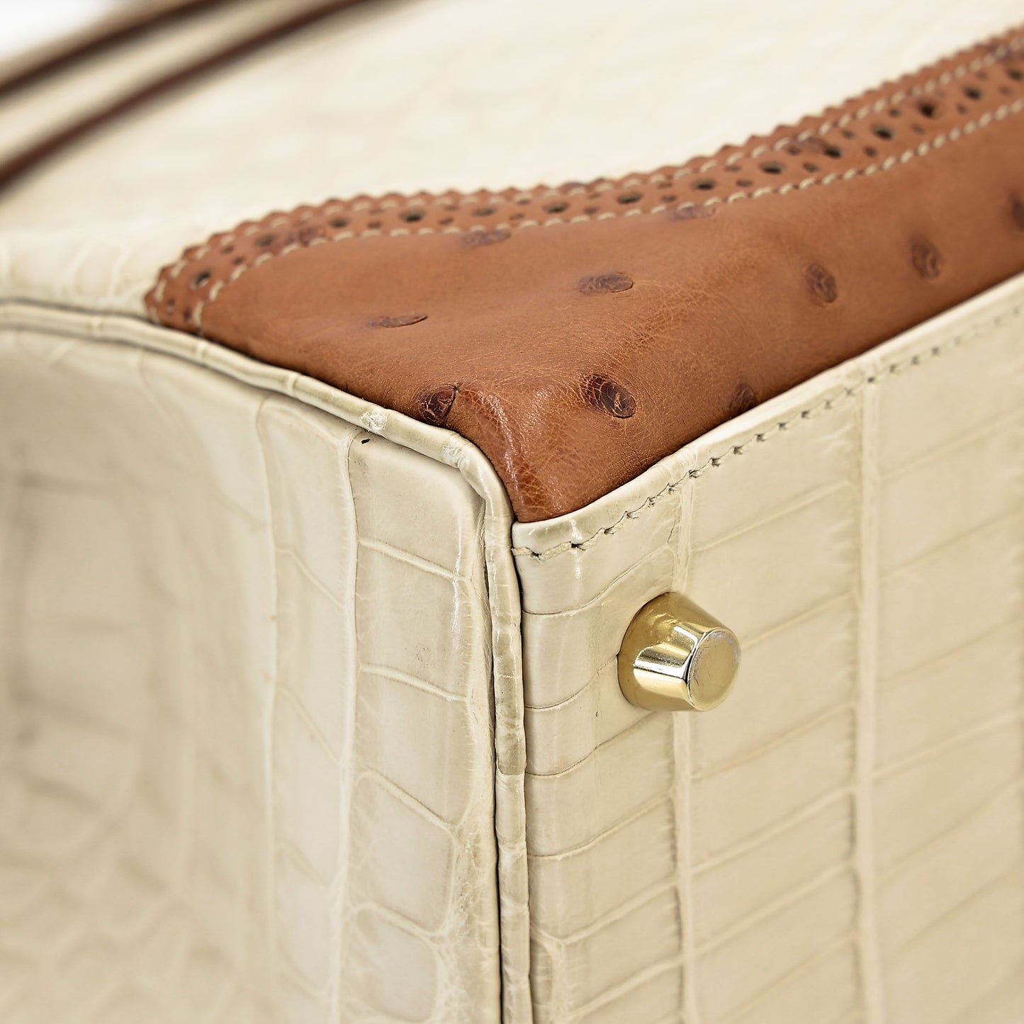 愛馬仕 Kelly Ghillies 32 Ficelle Beton Marron Glace 啞光鱷魚皮鴕鳥蜥蜴皮