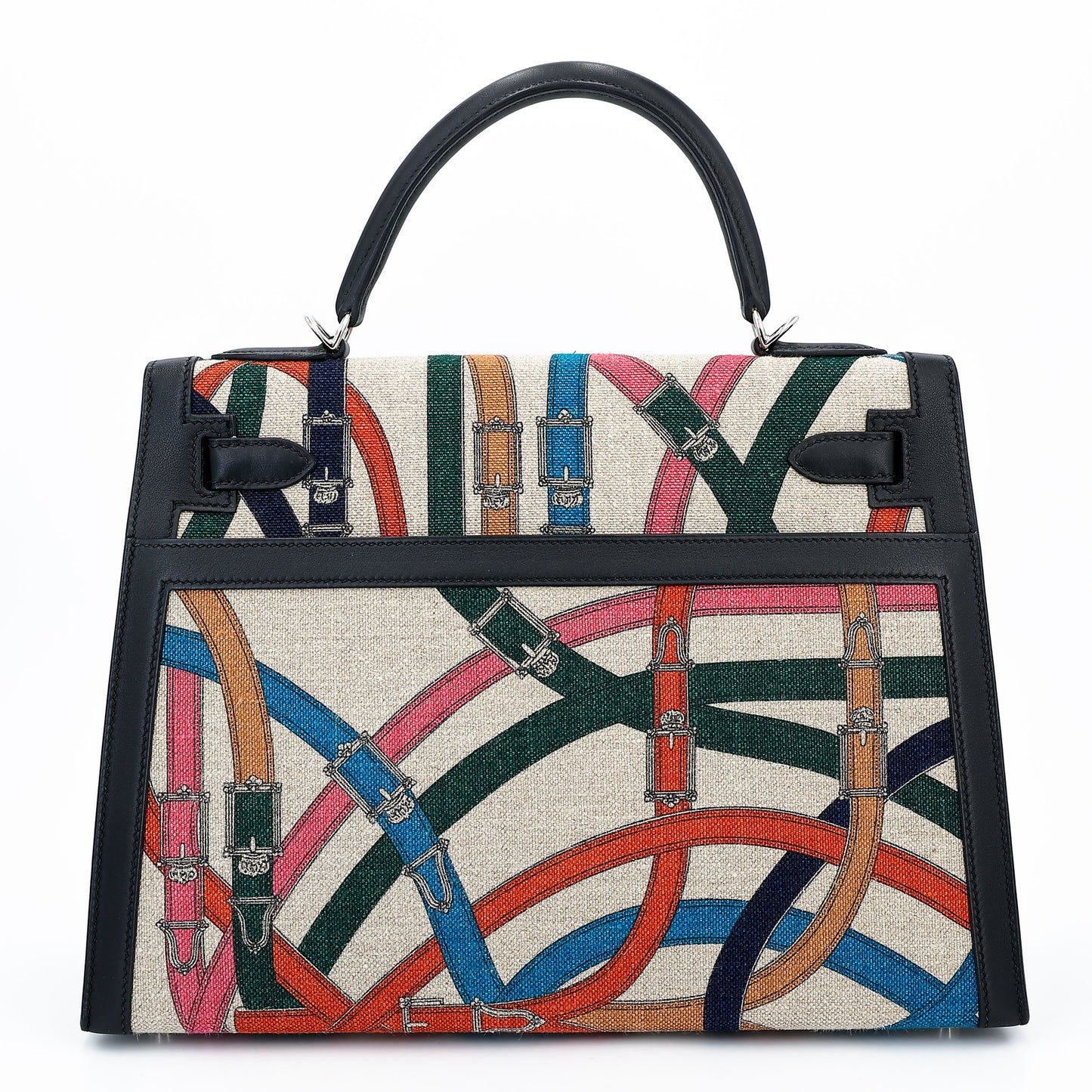 HERMÈS Kelly 32 Cavalcadour Toile de Camp