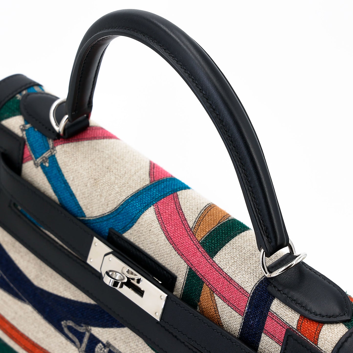 HERMÈS Kelly 32 Cavalcadour Toile de Camp