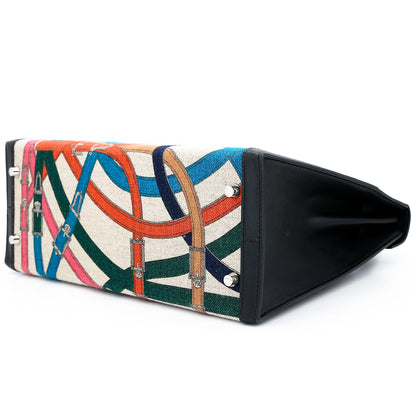 HERMÈS Kelly 32 Cavalcadour Toile de Camp