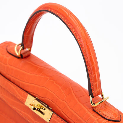 愛馬仕 Kelly 25 Feu Matte Alligator 