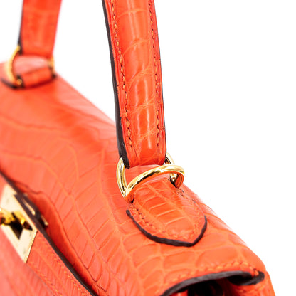 愛馬仕 Kelly 25 Feu Matte Alligator 