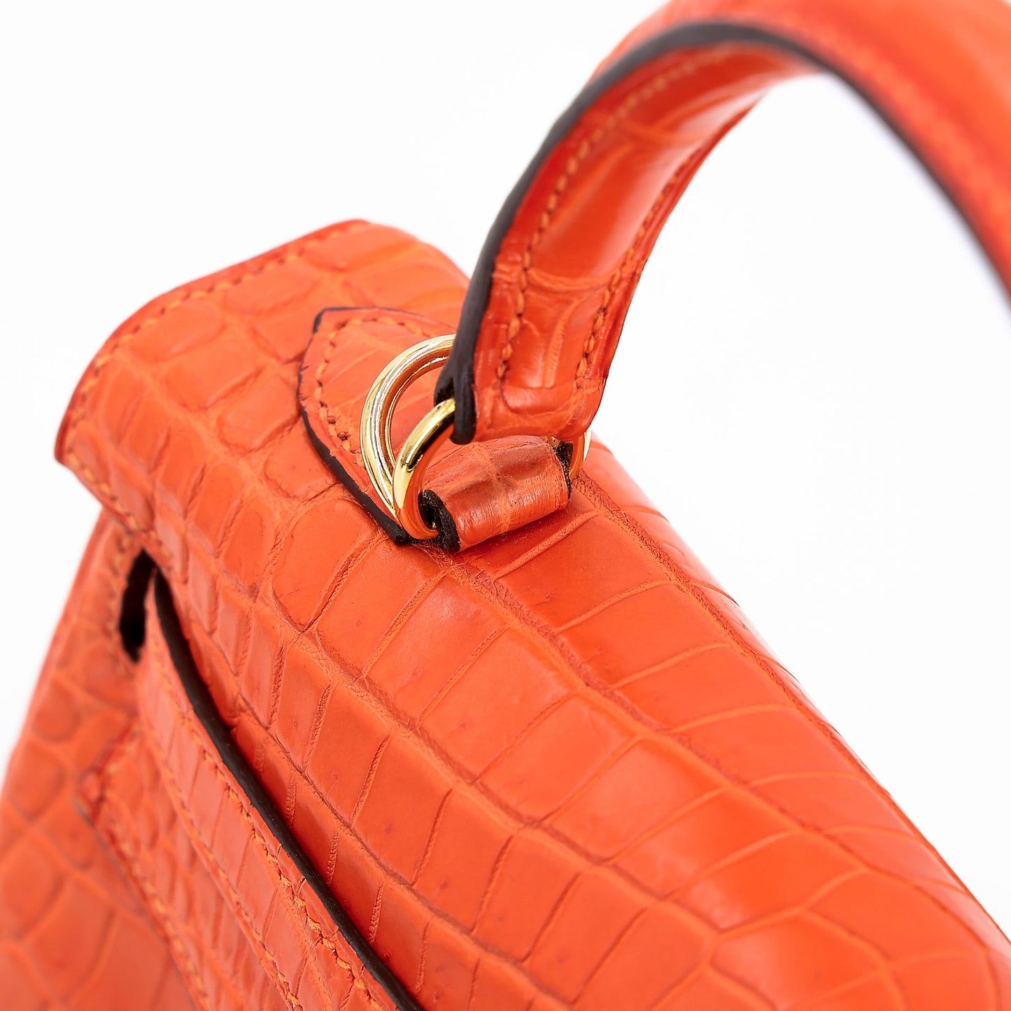 愛馬仕 Kelly 25 Feu Matte Alligator 