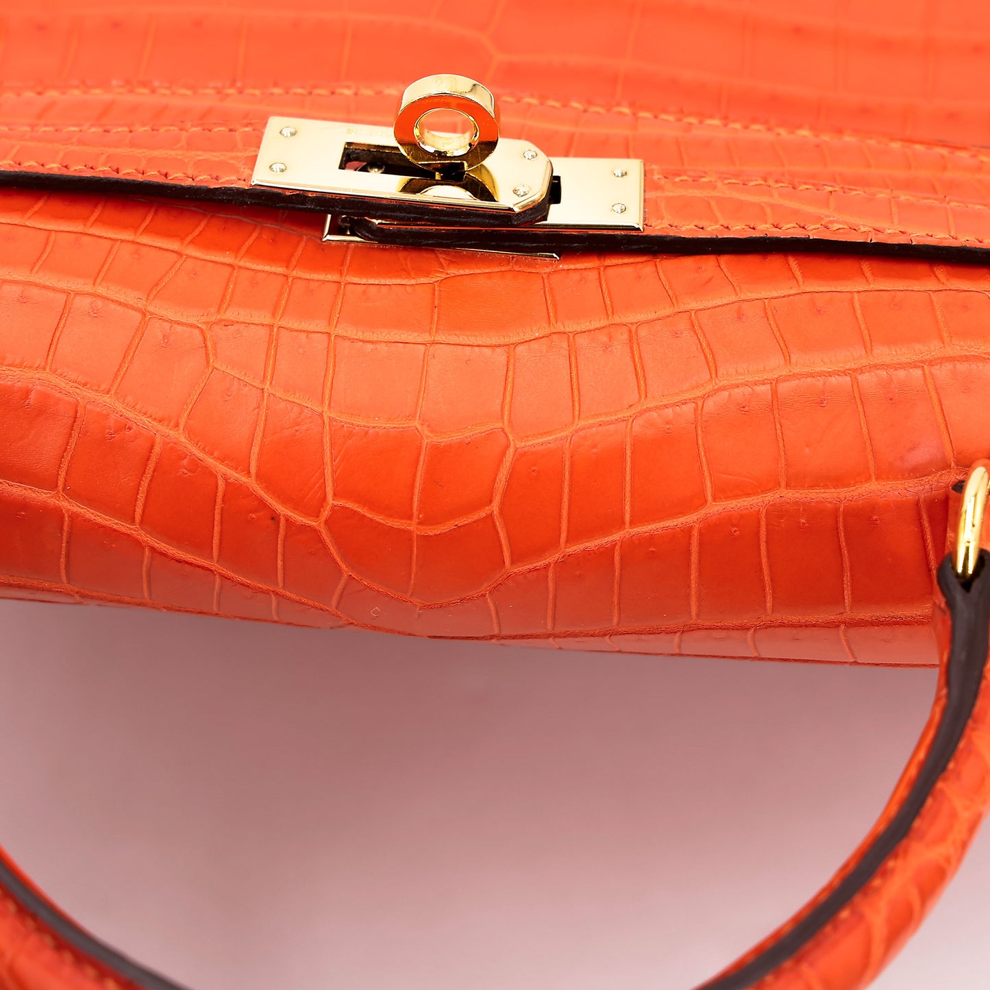 愛馬仕 Kelly 25 Feu Matte Alligator 