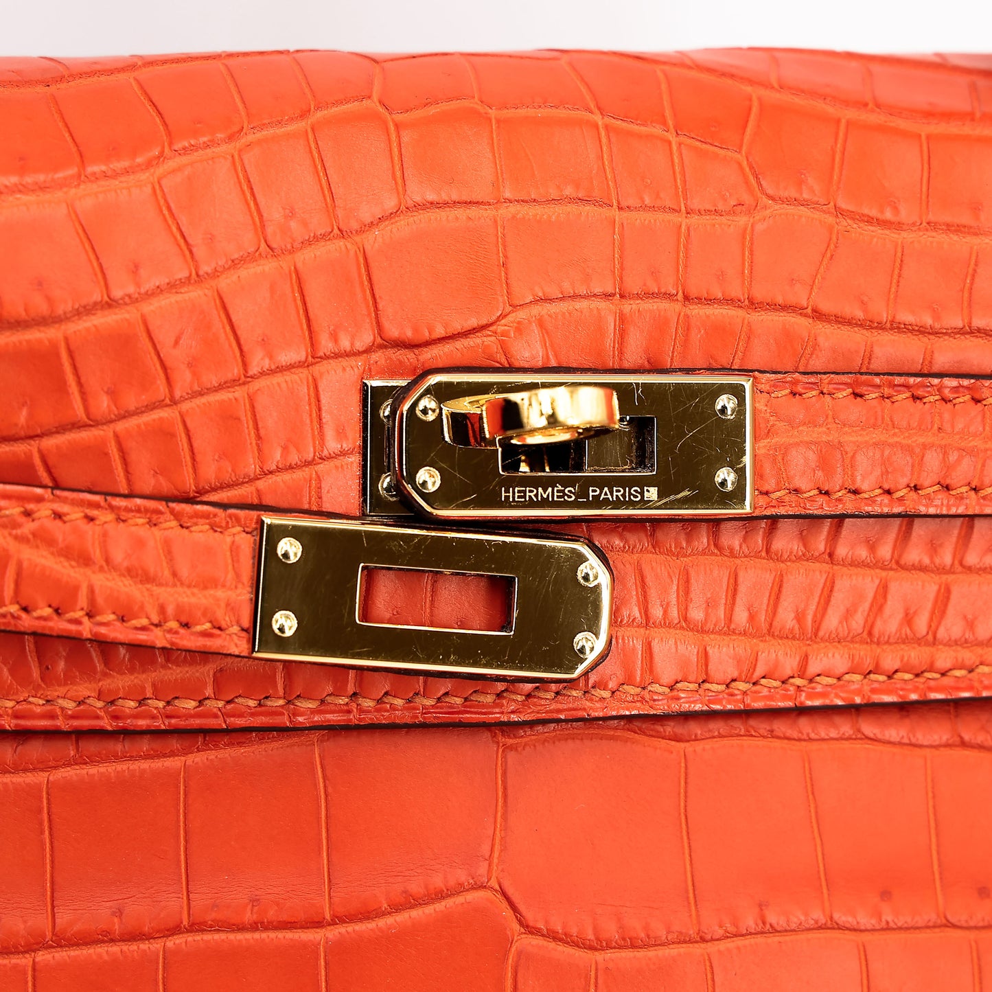 愛馬仕 Kelly 25 Feu Matte Alligator 