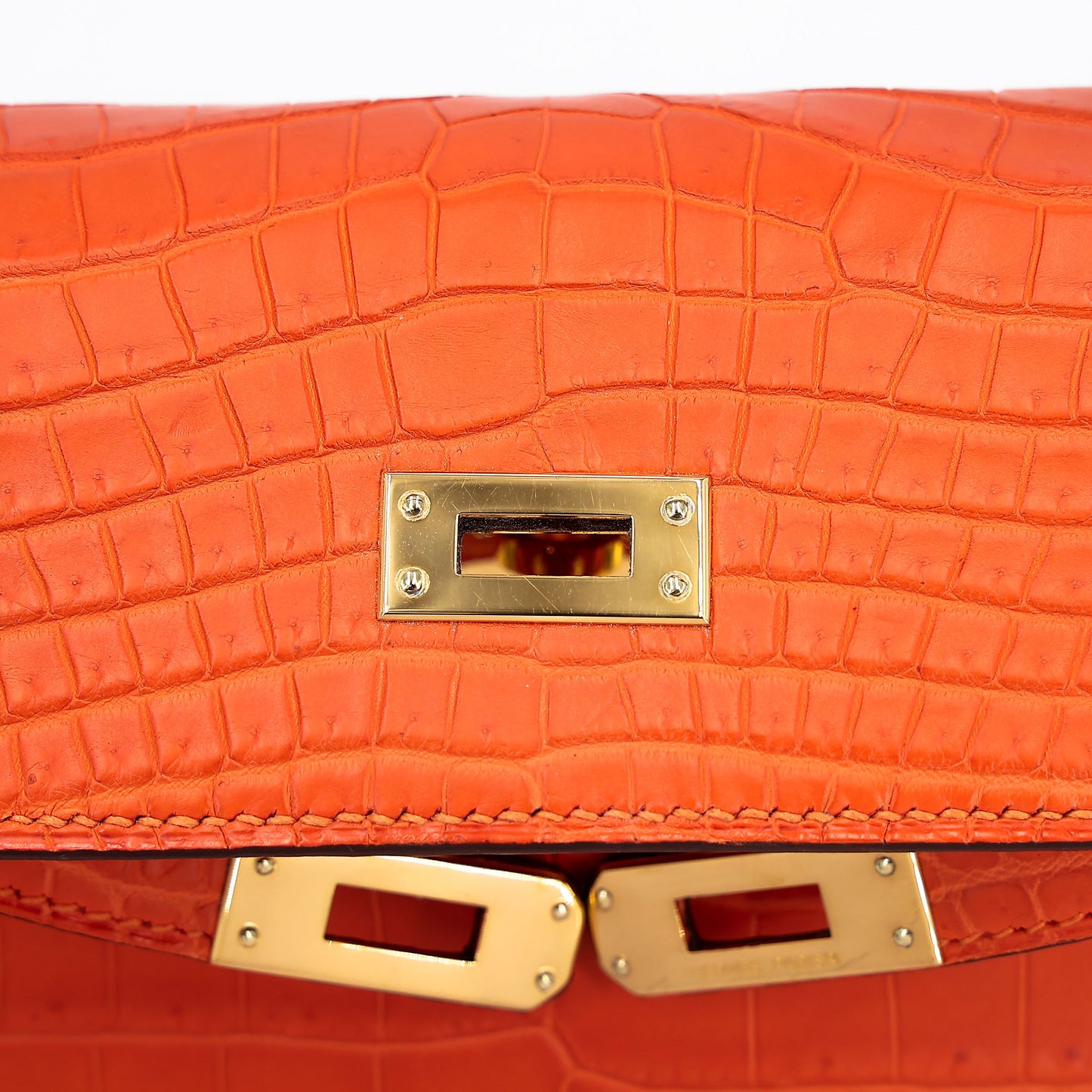 愛馬仕 Kelly 25 Feu Matte Alligator 