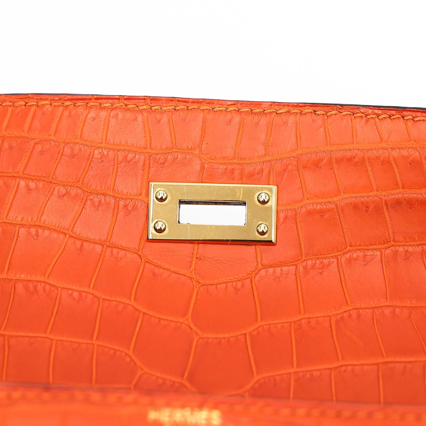 愛馬仕 Kelly 25 Feu Matte Alligator 