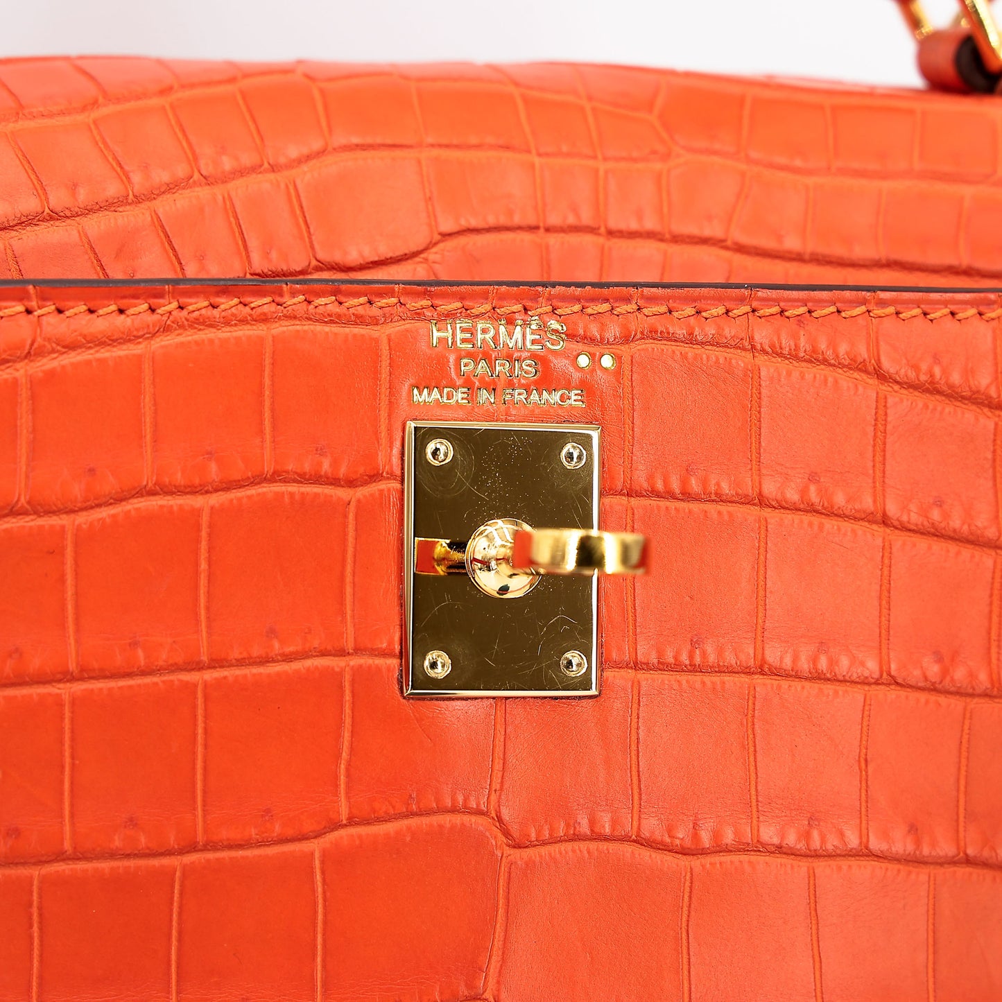 愛馬仕 Kelly 25 Feu Matte Alligator 