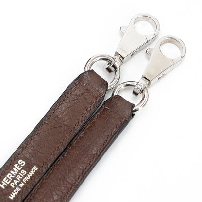 愛馬仕 Kelly Ghillies 32 Marron Fonce Bleu de Malte 紫羅蘭色鴕鳥皮