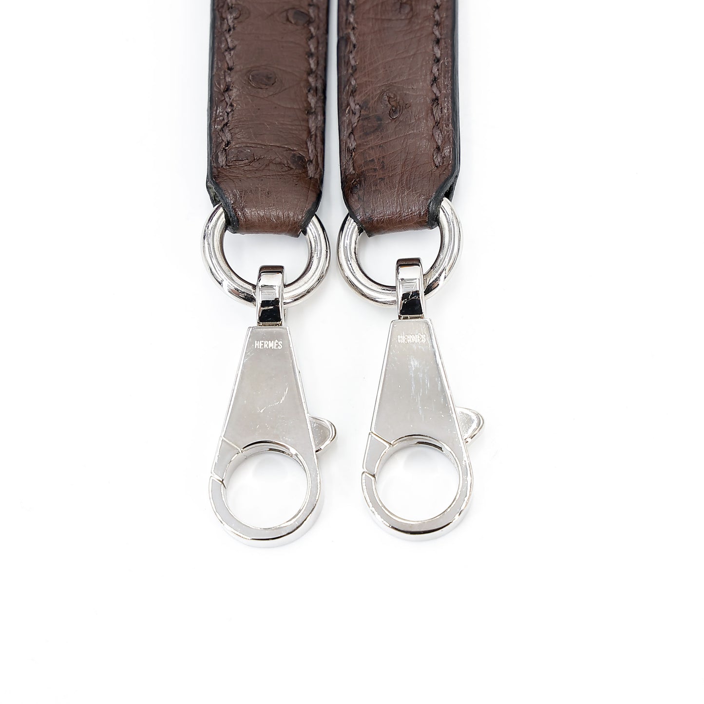 愛馬仕 Kelly Ghillies 32 Marron Fonce Bleu de Malte 紫羅蘭色鴕鳥皮