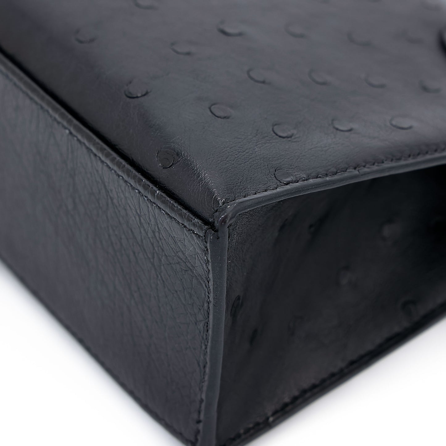 愛馬仕 Kelly Pochette Noir 鴕鳥皮