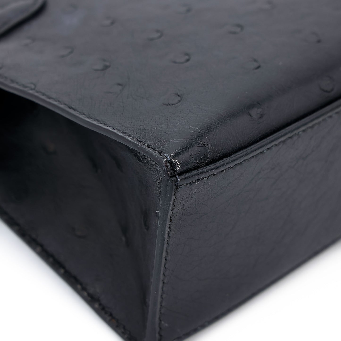 愛馬仕 Kelly Pochette Noir 鴕鳥皮