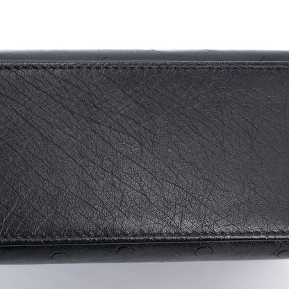 愛馬仕 Kelly Pochette Noir 鴕鳥皮