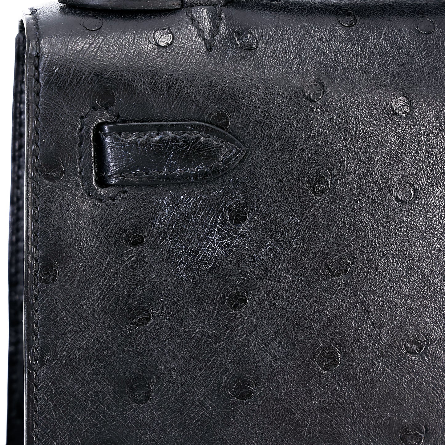 愛馬仕 Kelly Pochette Noir 鴕鳥皮