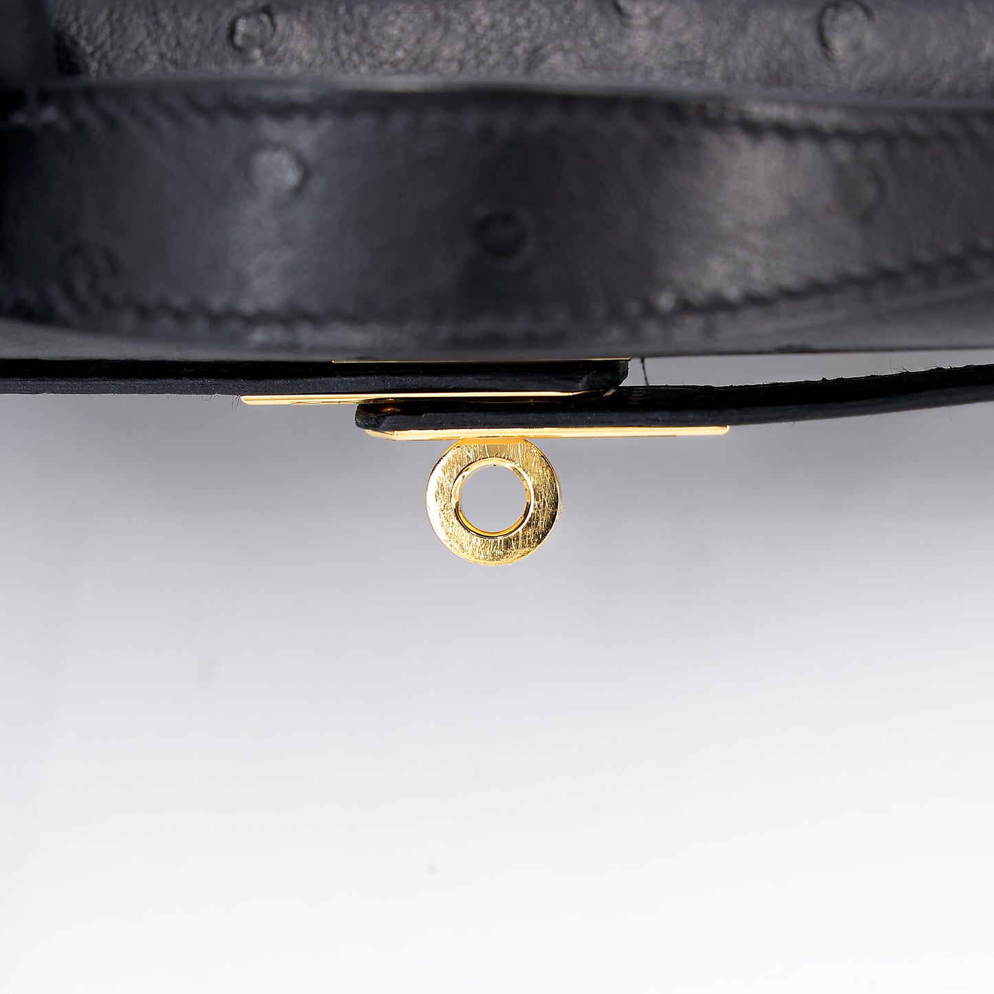 愛馬仕 Kelly Pochette Noir 鴕鳥皮