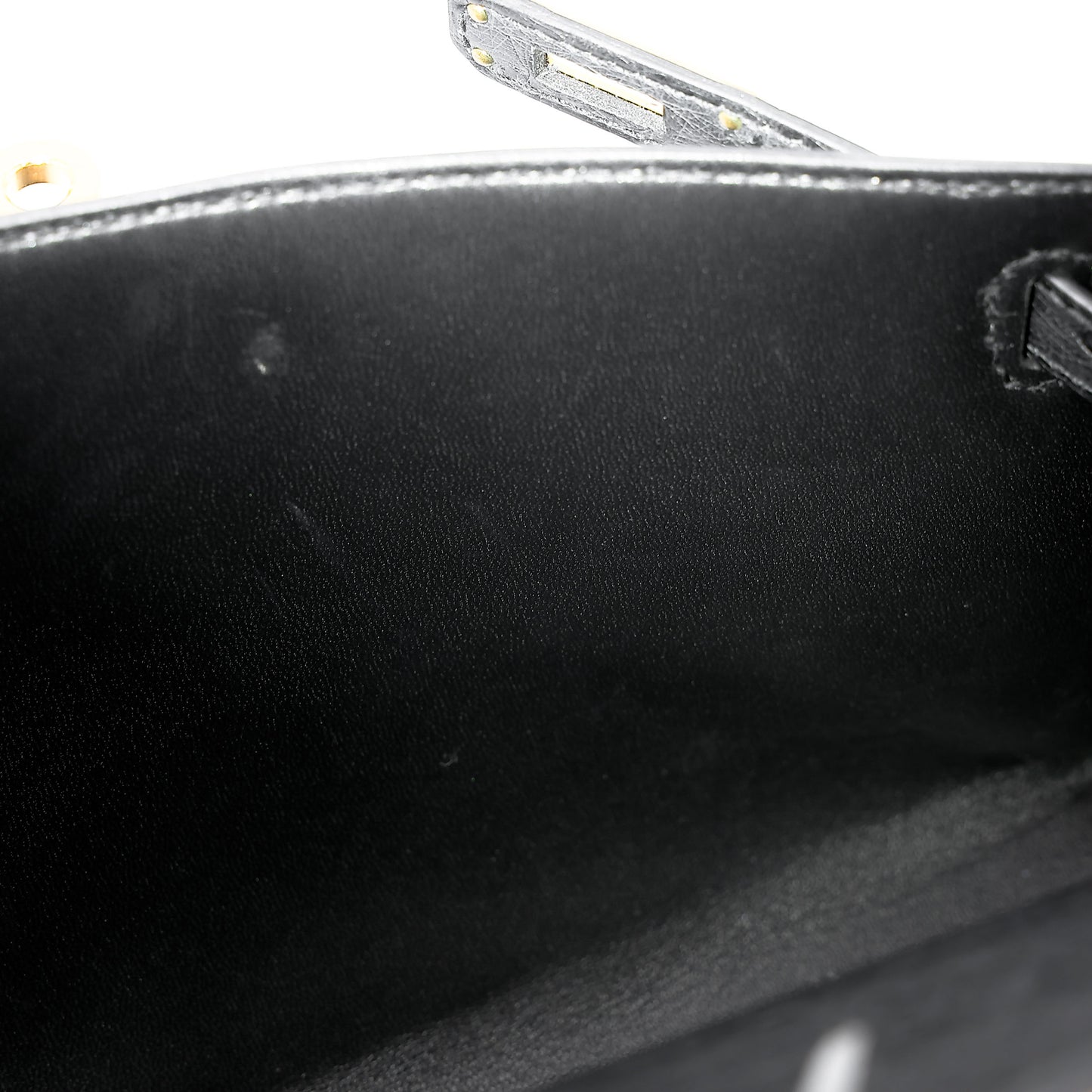 愛馬仕 Kelly Pochette Noir 鴕鳥皮