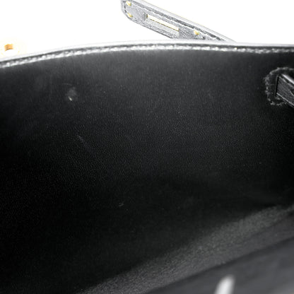 愛馬仕 Kelly Pochette Noir 鴕鳥皮