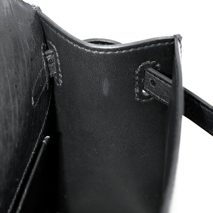 愛馬仕 Kelly Pochette Noir 鴕鳥皮