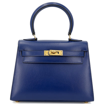 愛馬仕復古迷你凱莉包 20 藍寶石色