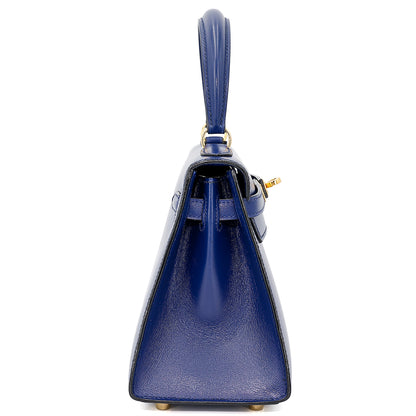 愛馬仕復古迷你凱莉包 20 藍寶石色