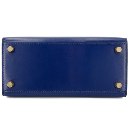 愛馬仕復古迷你凱莉包 20 藍寶石色