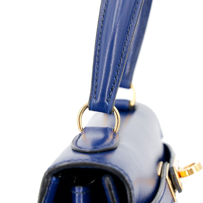 愛馬仕復古迷你凱莉包 20 藍寶石色