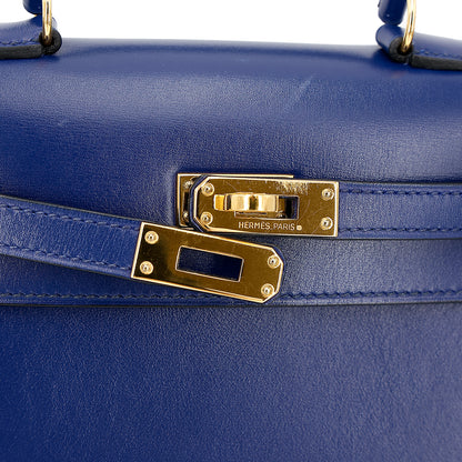 愛馬仕復古迷你凱莉包 20 藍寶石色