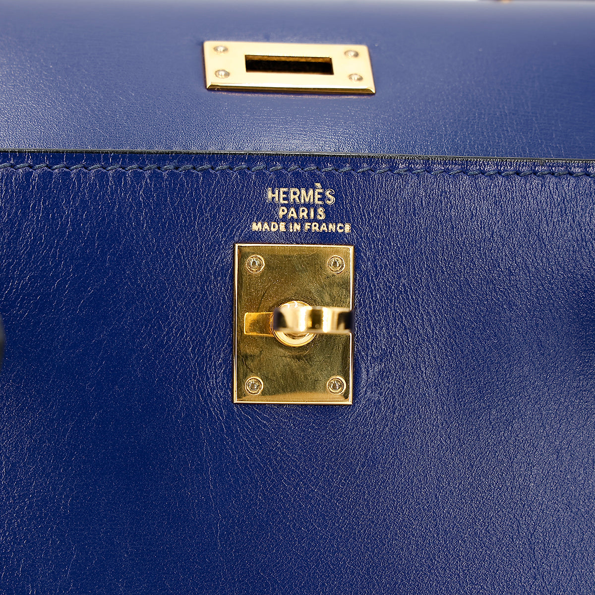 愛馬仕復古迷你凱莉包 20 藍寶石色