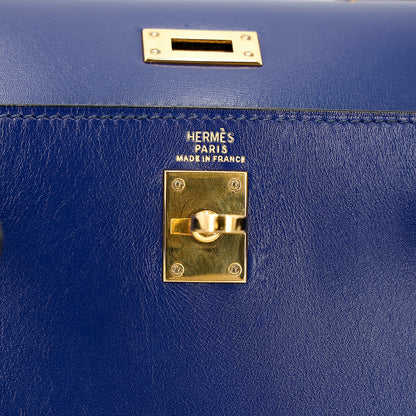 愛馬仕復古迷你凱莉包 20 藍寶石色