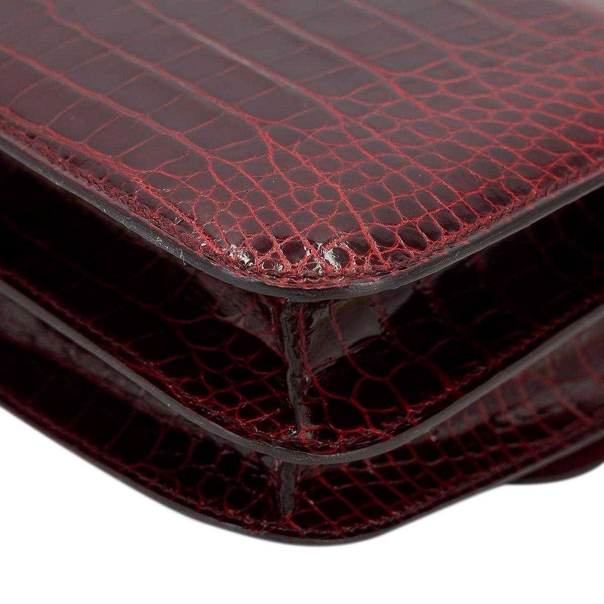 愛馬仕 Constance Mini 勃根地紅 Moyen 鱷魚皮