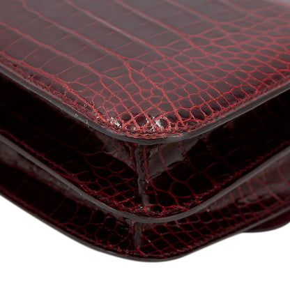 愛馬仕 Constance Mini 勃根地紅 Moyen 鱷魚皮