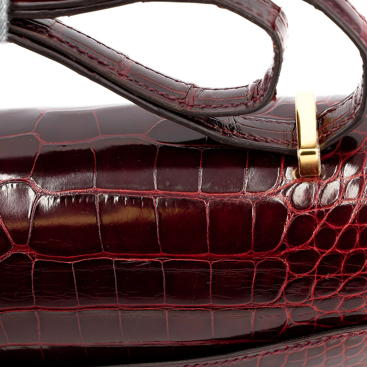 愛馬仕 Constance Mini 勃根地紅 Moyen 鱷魚皮