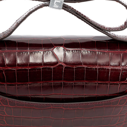 愛馬仕 Constance Mini 勃根地紅 Moyen 鱷魚皮