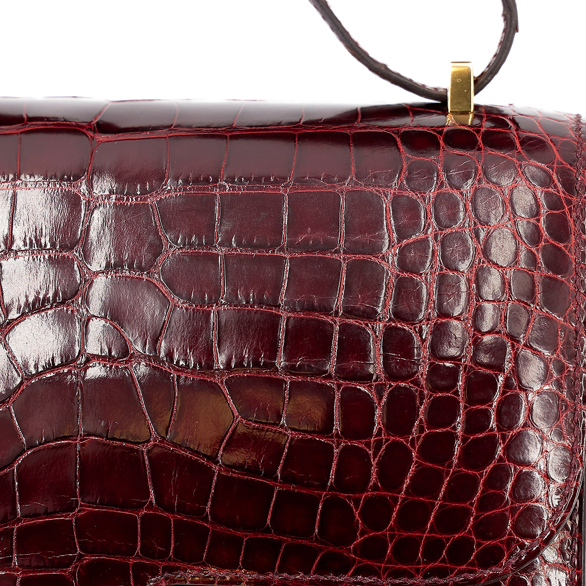 愛馬仕 Constance Mini 勃根地紅 Moyen 鱷魚皮