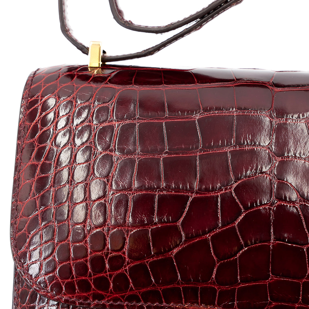 愛馬仕 Constance Mini 勃根地紅 Moyen 鱷魚皮