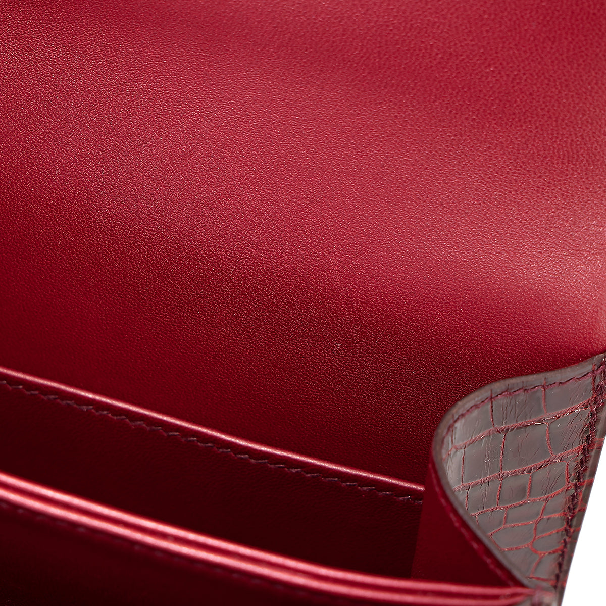 愛馬仕 Constance Mini 勃根地紅 Moyen 鱷魚皮