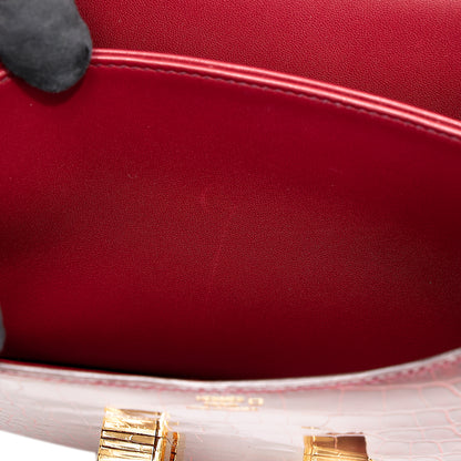 愛馬仕 Constance Mini 勃根地紅 Moyen 鱷魚皮