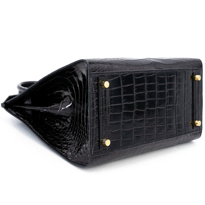 愛馬仕 Birkin 30 Sellier 黑色 Porosus 鱷魚皮