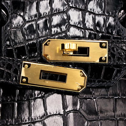 愛馬仕 Birkin 30 Sellier 黑色 Porosus 鱷魚皮