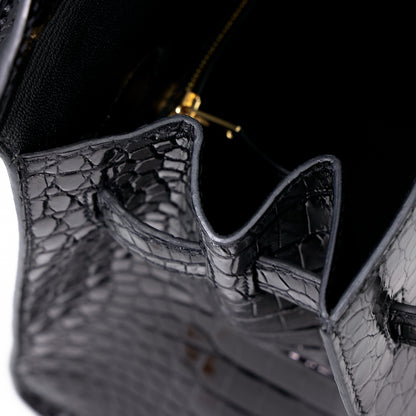 愛馬仕 Birkin 30 Sellier 黑色 Porosus 鱷魚皮