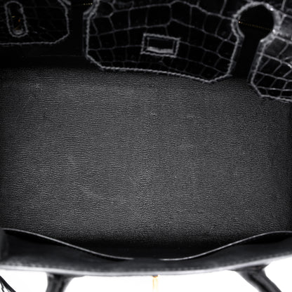 愛馬仕 Birkin 30 Sellier 黑色 Porosus 鱷魚皮