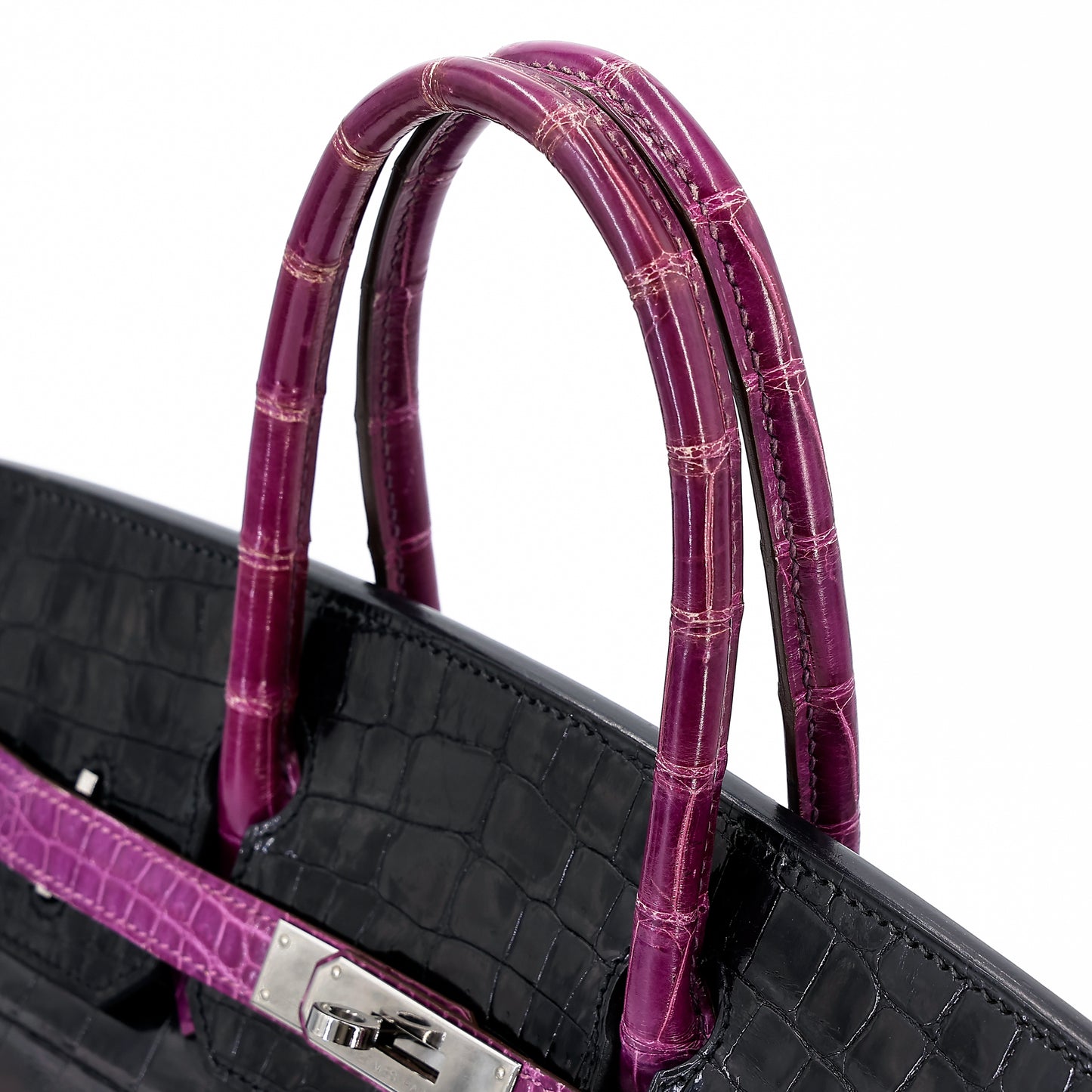 愛馬仕 Birkin 30 黑色海葵亮面尼羅鱷皮