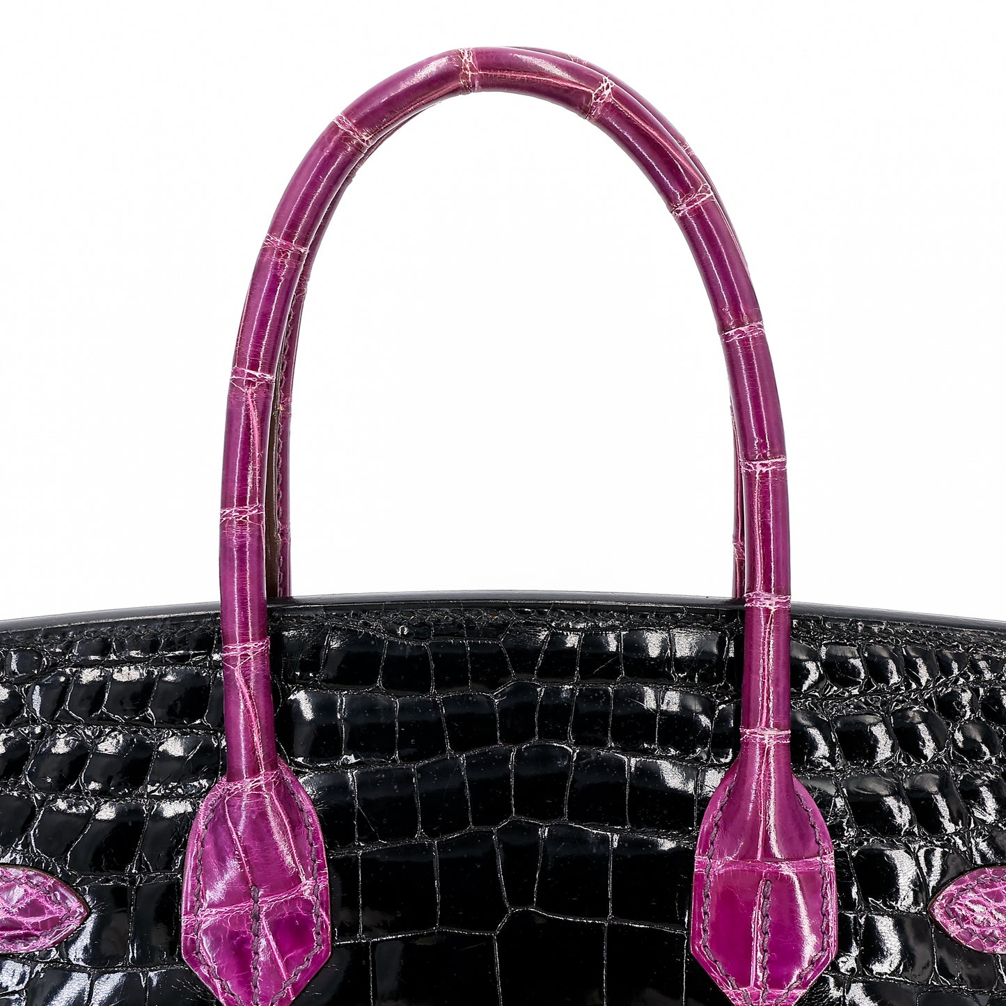 愛馬仕 Birkin 30 黑色海葵亮面尼羅鱷皮