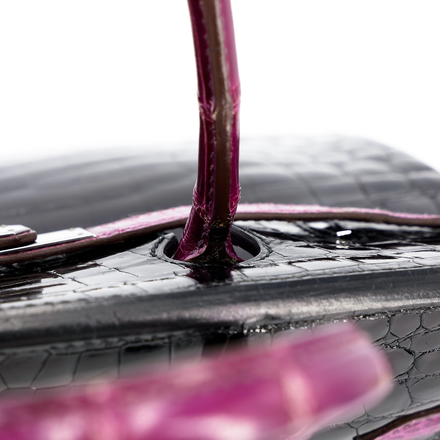 愛馬仕 Birkin 30 黑色海葵亮面尼羅鱷皮